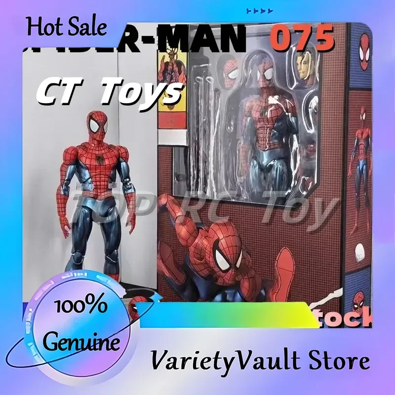 

CT Toys SpiderMan Mafex 075 Action Figure - the Amazing Spiderman Comic Ver Mafex 185 Collectible Figurine Model for Kids Gifts