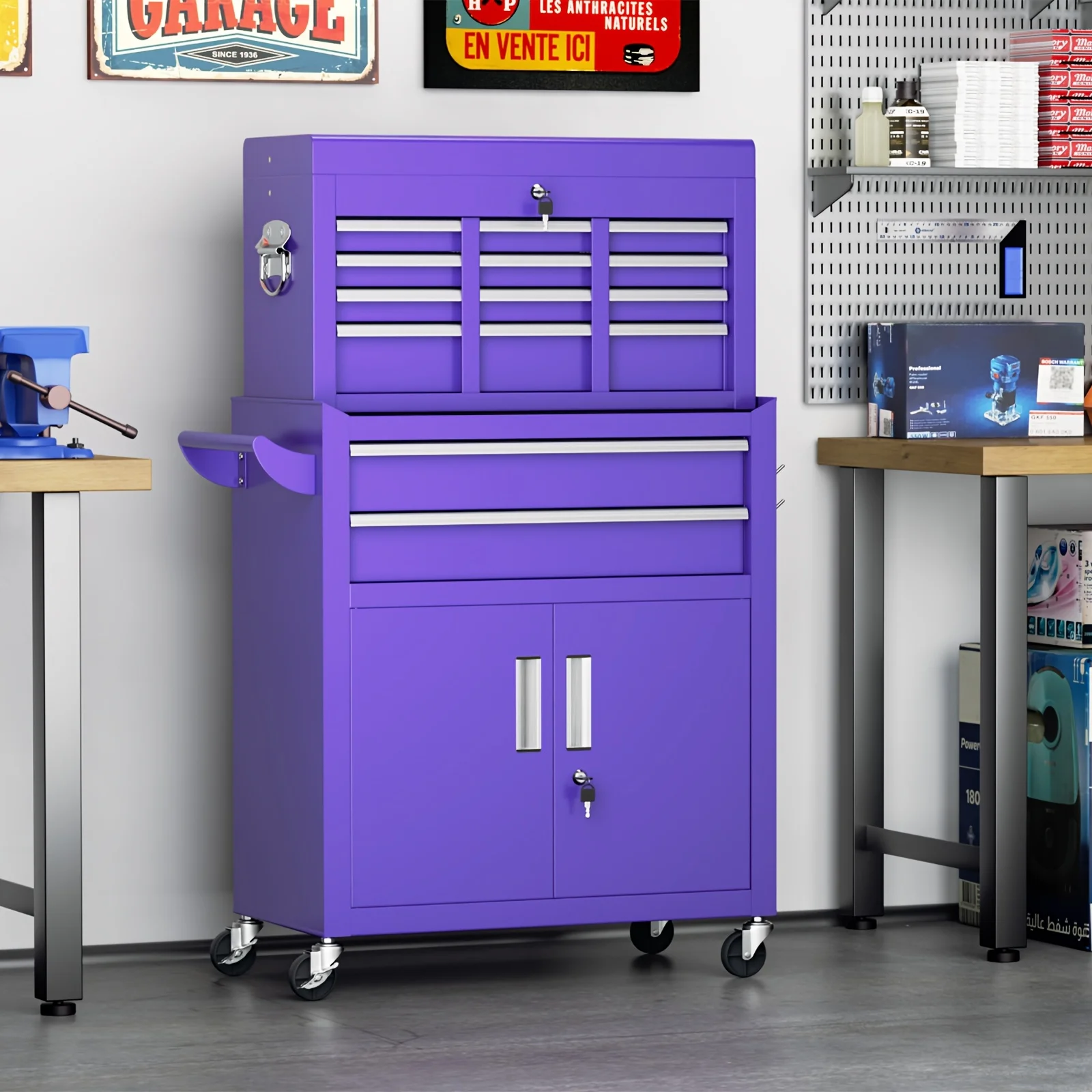 Hot-selling Portable Auto Repair Tool Cabinet, Multi-functional Heavy-duty Industrial-grade Tool Cabinet, Repair Tool Cabinet