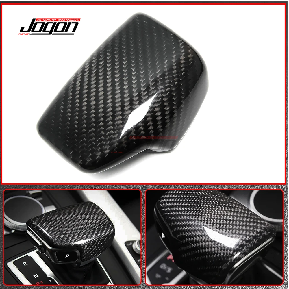 

LHD Real Carbon Fiber For AUDI A4 S4 RS4 B9 A5 S5 RS5 Q5 Q7 2016 2017 2018 2019 AT Car Styling Gear Shift Knob Head Cover Trim