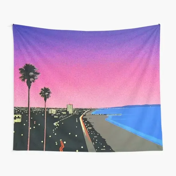 Wet Klopo Hiroshi Nagai Vaporwave Pantai  Tapestry Yoga Decoration Home Room Bedspread Bedroom Hanging Mat Art Beautiful Towel