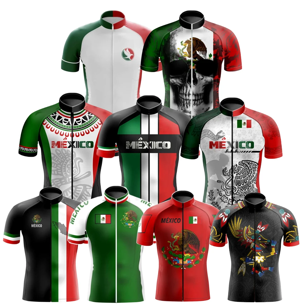 Mexico Men\'s Cycling Jersey Breathable Quick-Drying Maillot Ciclismo Hombre Short Sleeve BIke Clothing Cycling Equipment