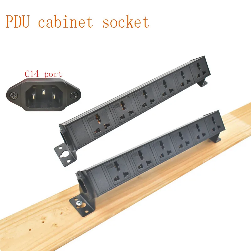 Aluminiumlegierungsgehäuse PDU Netzwerkschrank Rack 10A Universal-Desktop-Buchse 1-9AC Wireless