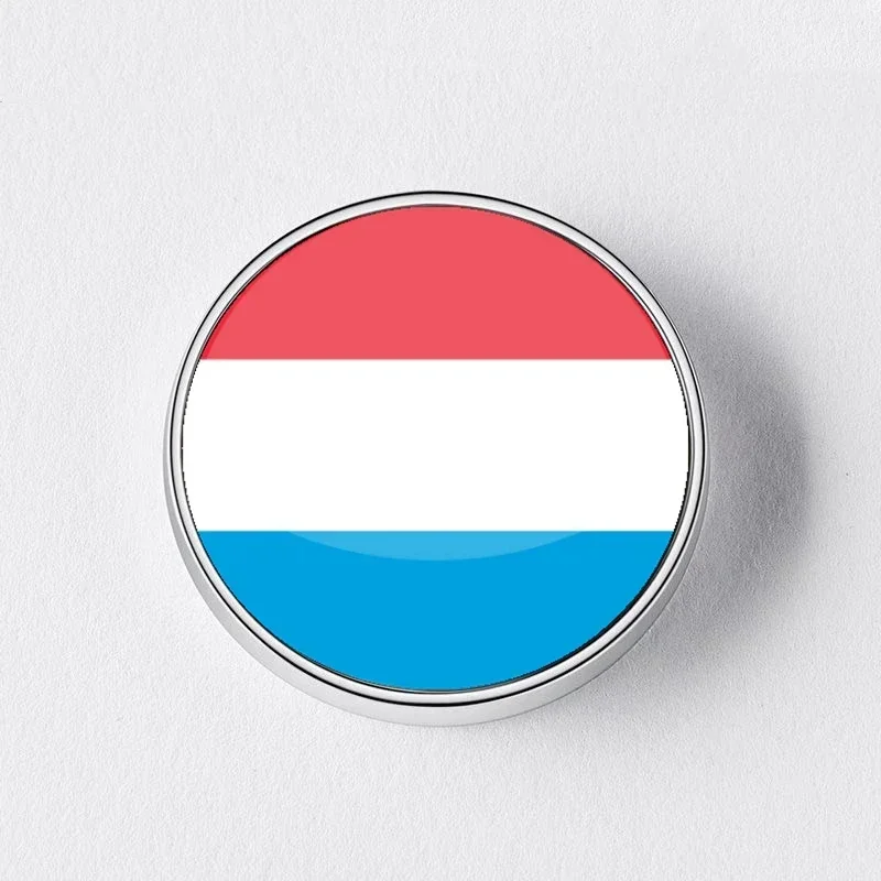 3D Luxembourg Flag Logo Silver Metal Fridge Magnets Travel Souvenir Magnets  Kitchen Home Decoration