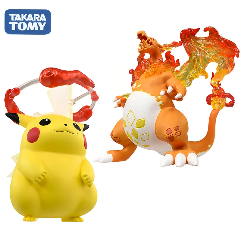 takara-tomy-pokemon-mx-series-gigantamax-pikachu-charizard-kawaii-doll-children's-toys-peripheral-model-trendy-figures-ornaments