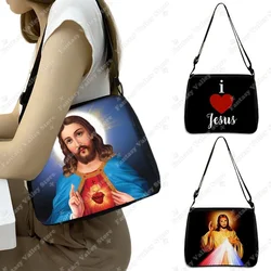 Jesus Save My Life Shoulder Bags Christianity God Believers Messenger Bag Religious Book Storage Bags Handbag Phone Holder Gift