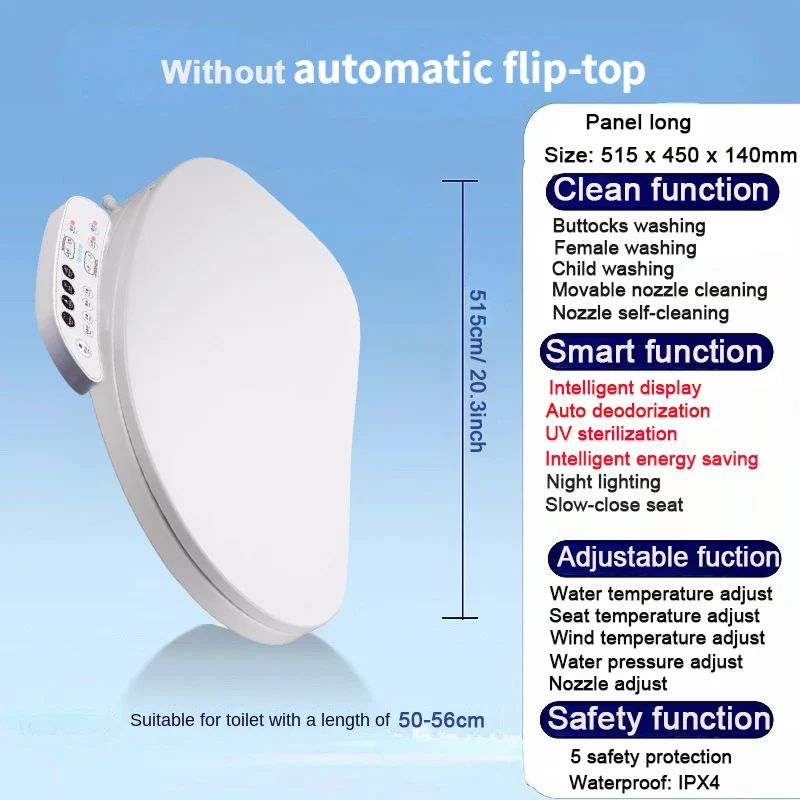 Умное японское сиденье для биде, электрическая крышка для унитаза Wc Japones Tapa, интеллектуальная крышка для унитаза Fastfix, японский туалет, крышка для унитаза Bril, биде