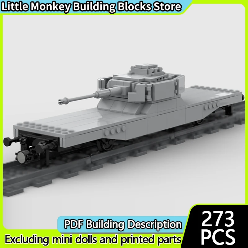 

City Car Model MOC Building Bricks German Railway Armored Train Modular Technology Children Holiday Gifts Assemble Toys Suit