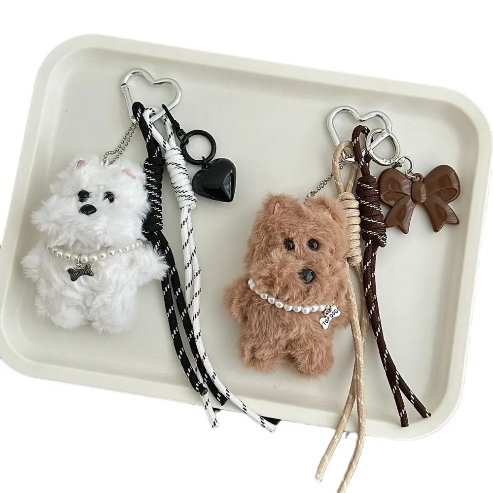 Mode tas hanger koffie witte hangende hanger hond auto sleutelhanger cadeau