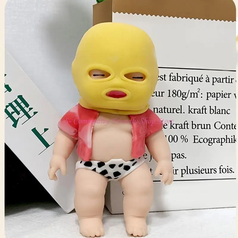 85ae Squeeze Masked Doll Tout TPR Stretch Tout Soup Stress Stristage Party Faven Pression Release Toy Office Antianxiety Toy