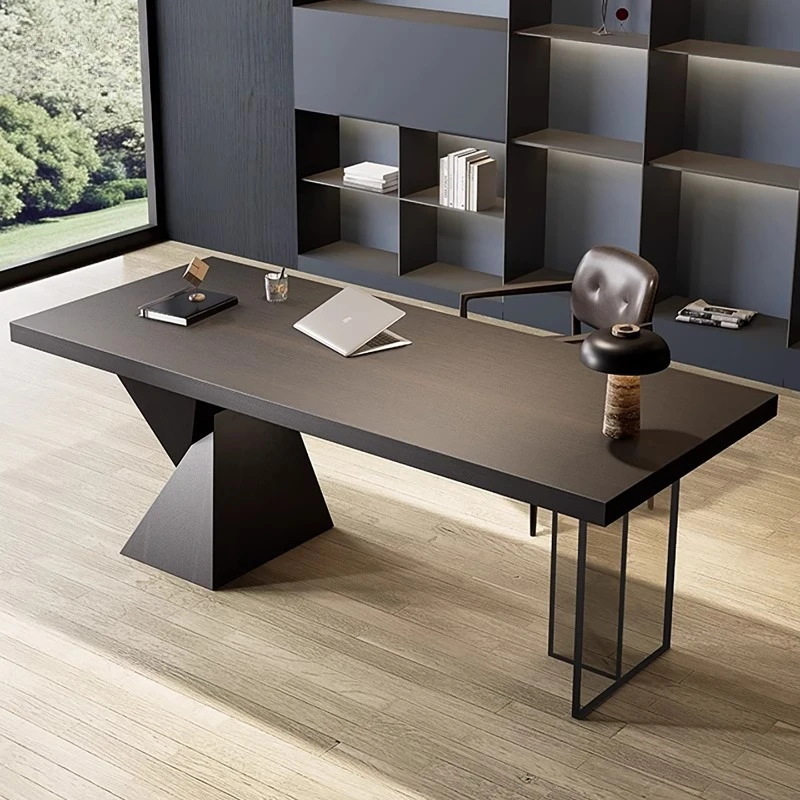 Executive Minimalist Office Desk Acrylic Aesthetic Reception Crafts Office Desk Modern Study Escritorio Oficina Trendy Furniture