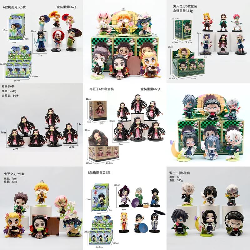 

Demon Slayer Tanjiro Kamado Nezuko Tanjiro Cartoon Anime Doll Action Figure Blind Box Creative Personalized Statue Model Toys