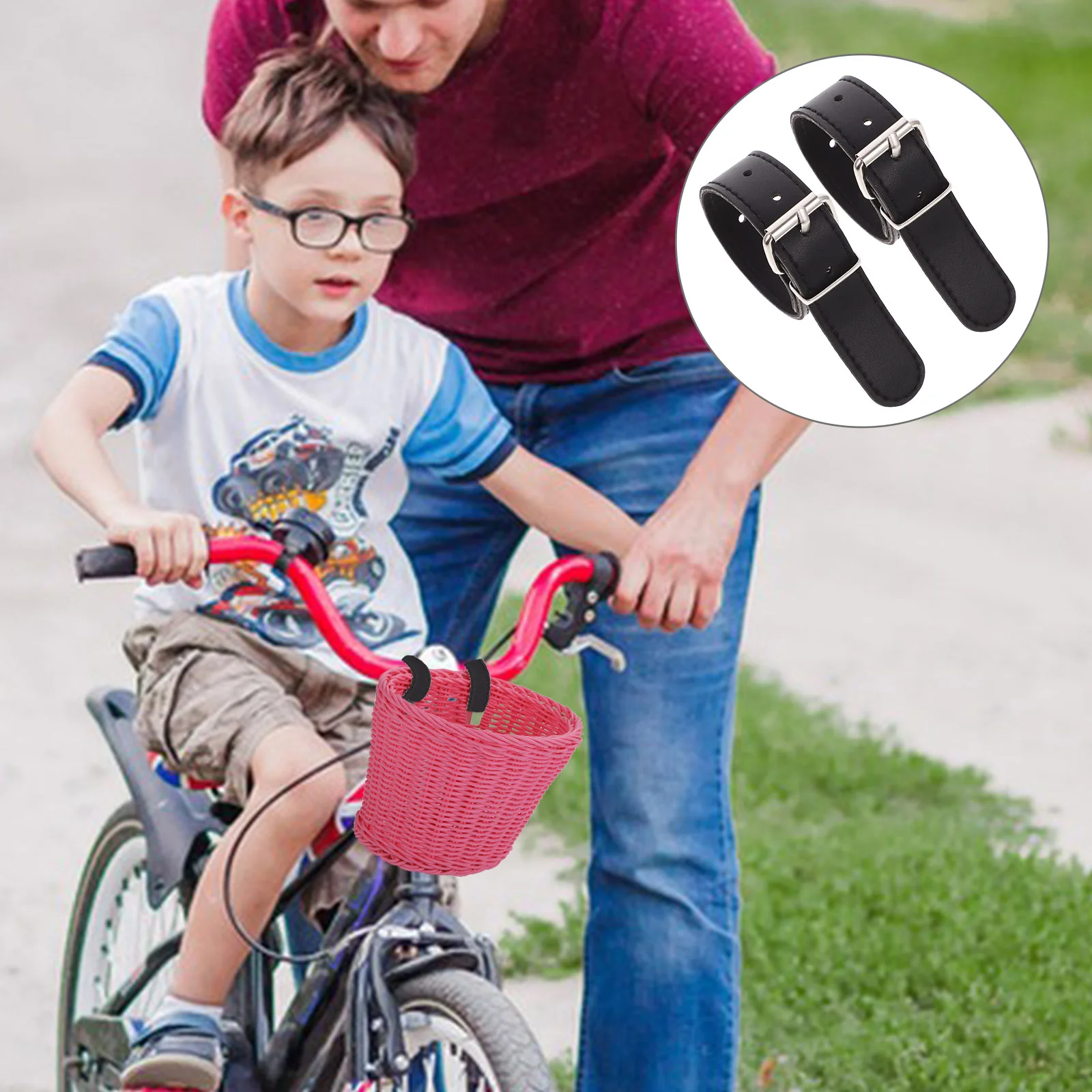 

Bicycle Basket Accessories Bike Strap Front Straps for Electric Replacement Belt Scooters Pu Bicycles