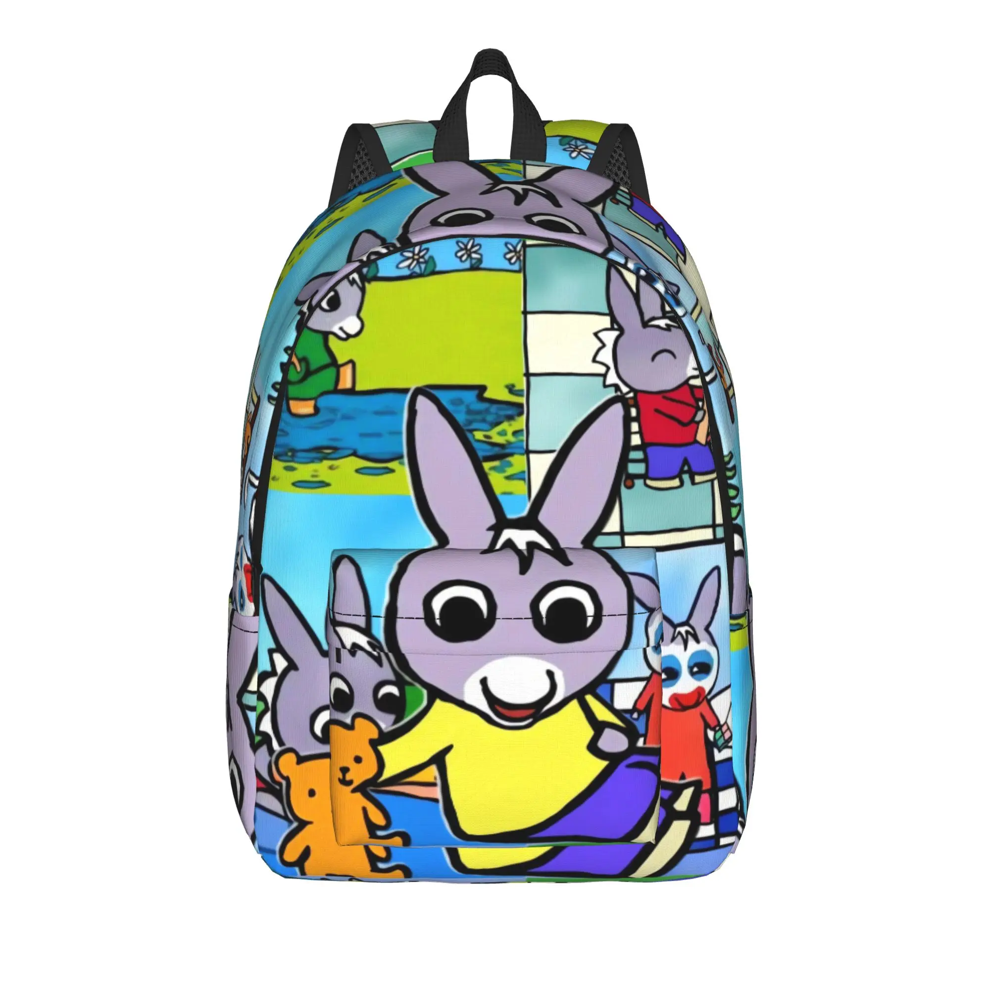 Happy Trotro Backpack  Male Polyester Camping Backpacks Pattern Fun High School Bags Rucksack