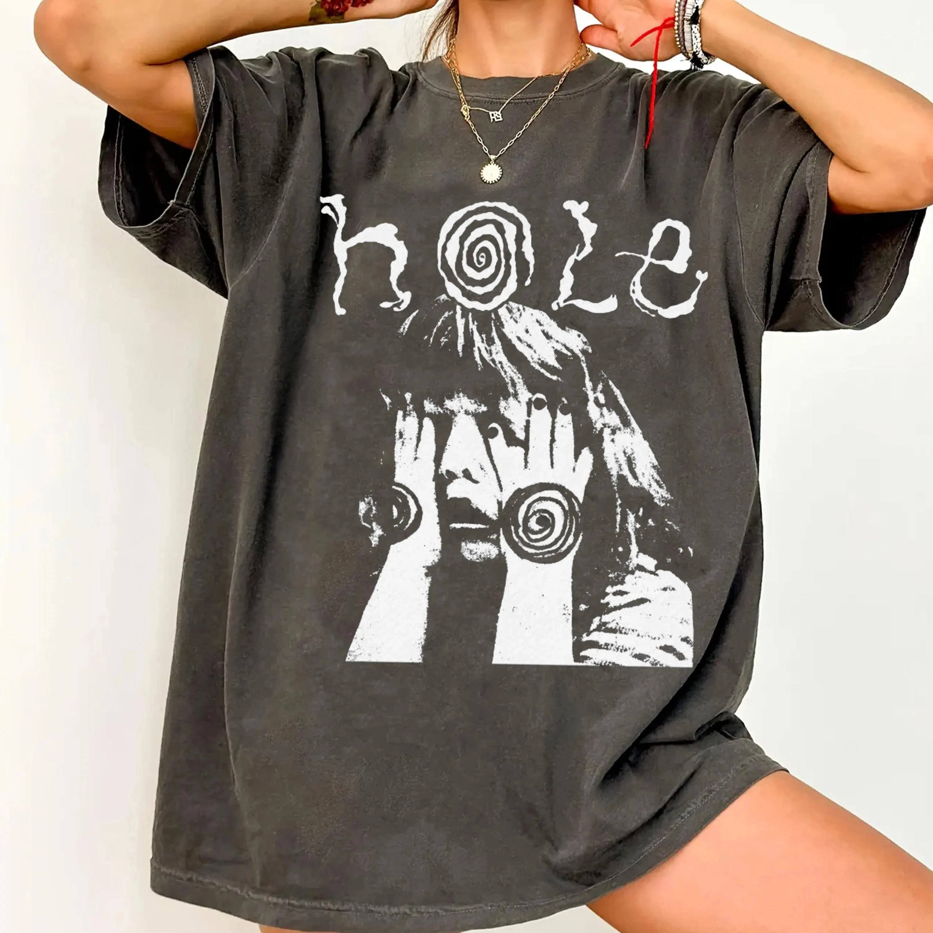 Hole Band T-shirt, Unisex Cotton Shirts, 90s band Shirt, Band graphic tees, Cute shirts, Trendy Shirts, Goth shirts