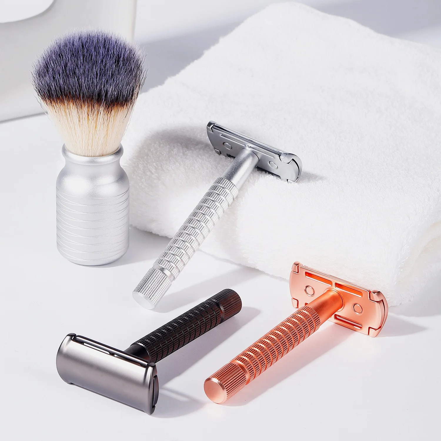 High Quality Men Professional Manual Shaver Barber Razor Shaving Shave Beard Cutter Gift Safety Razor with Matel Weighted Handle