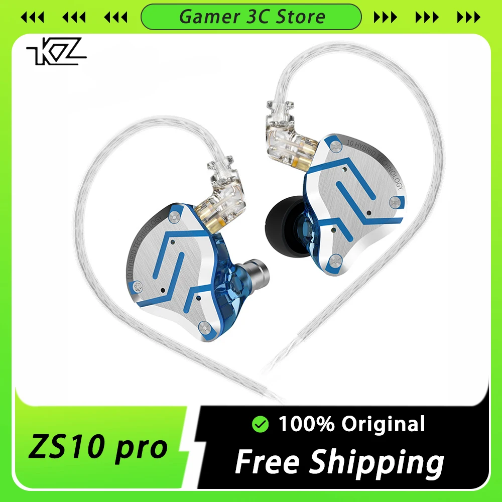 

Kz Zs10 Pro Wired Earphones In Ear Hifi Earplugs Hybrid Monitor Music Outdoor Sport Noise Games Reduction Headphones Custom Gift