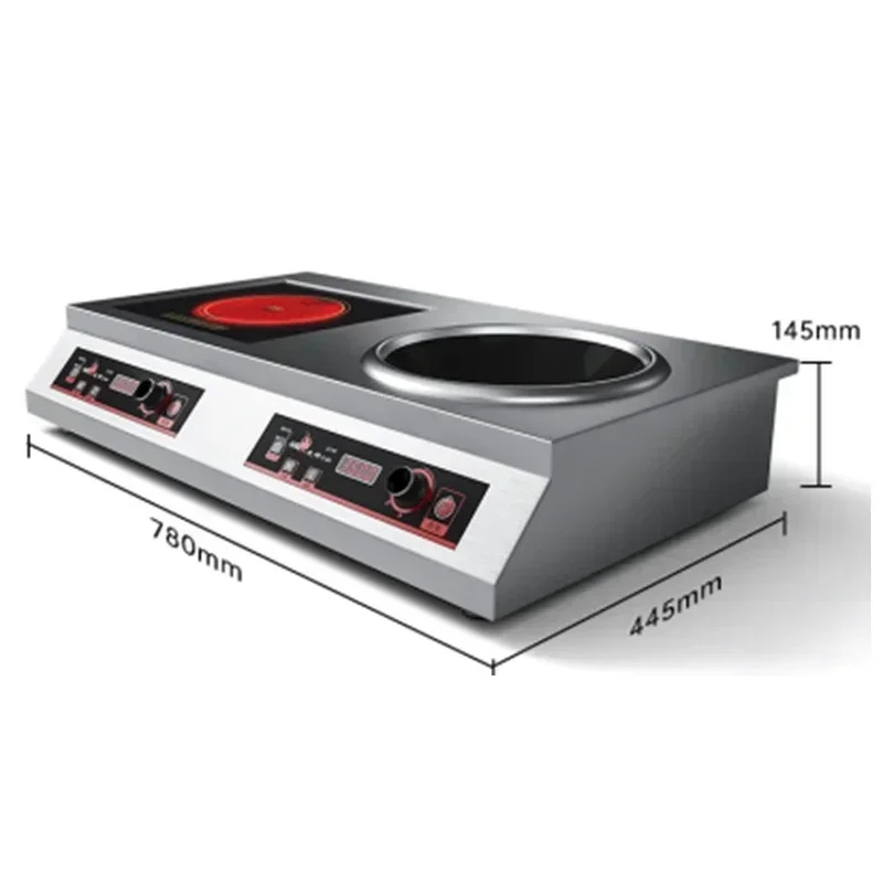 Desktop Electric Household Induction Cooker Double-headed Induction Cooktop Flat Concave High-power Commercial Electric Ceramic