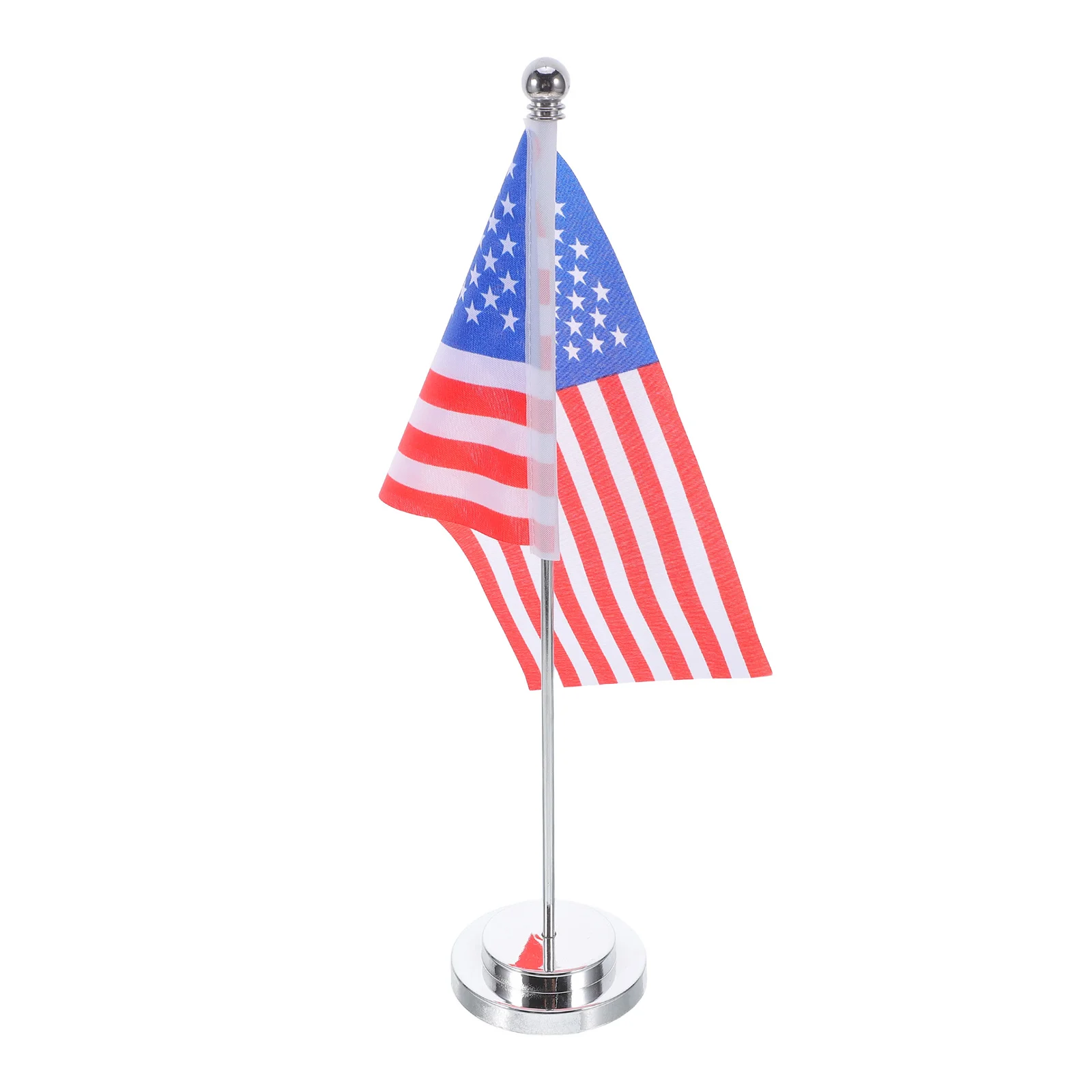 

American Desk Flag Mini Usa Table Flag Iron Stand Stable Base Patriotic Desktop Decoration Office Home Table Flags Office