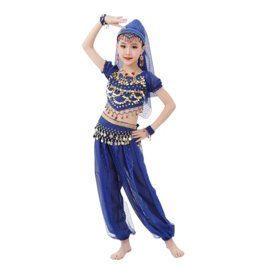 Carnival Girl Belly Dance Costume, Indian Party Stage Performance Set, Children's Arabic Belly Dance Costume, Skirt Set