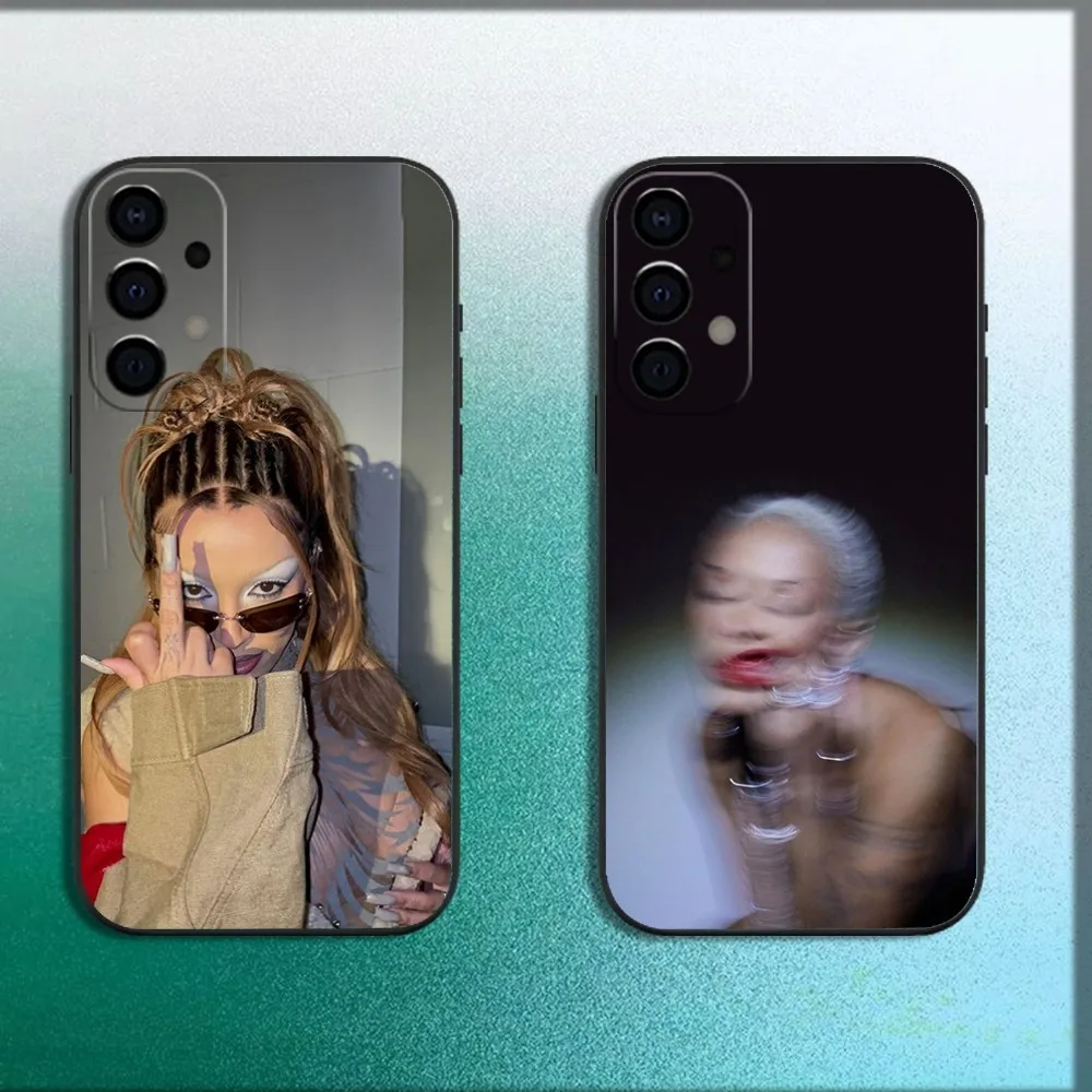 Singer D-Doja Cat Phone Case For Samsung Galaxy A13,A21s,A22,A31,A32,A52,A53,A71,A80,A91 Soft Black Cover