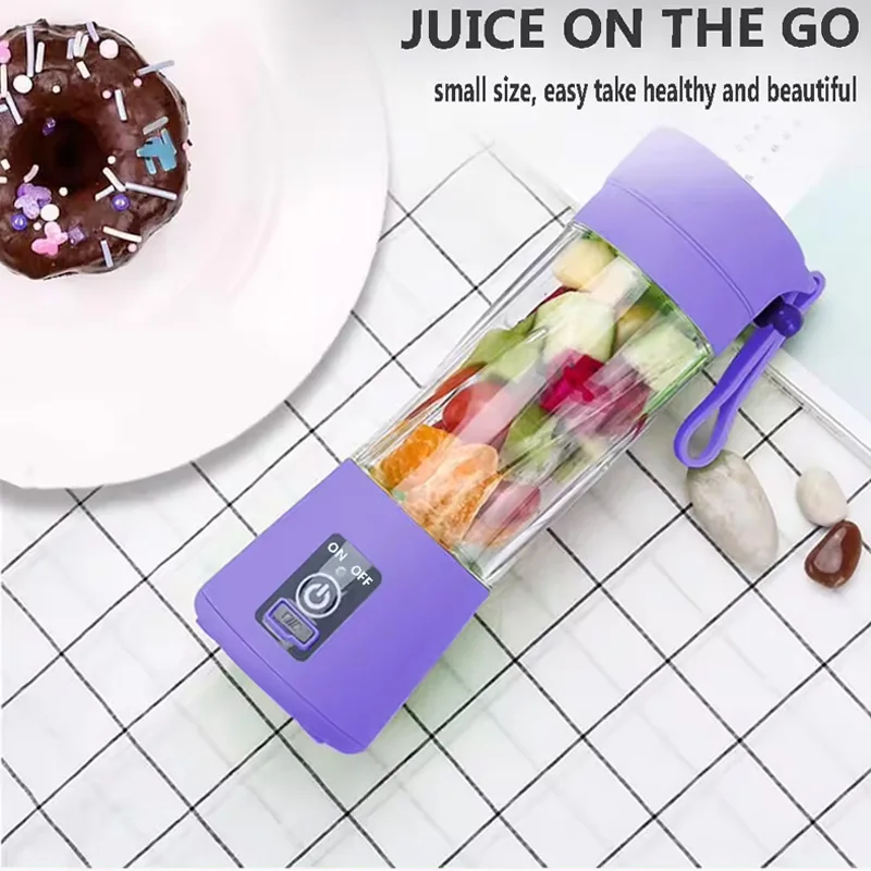 Portable Juicer USB Rechargeable Handheld Smoothie Blender Fruit Mixers Milkshake Maker Machine Food Grade Material