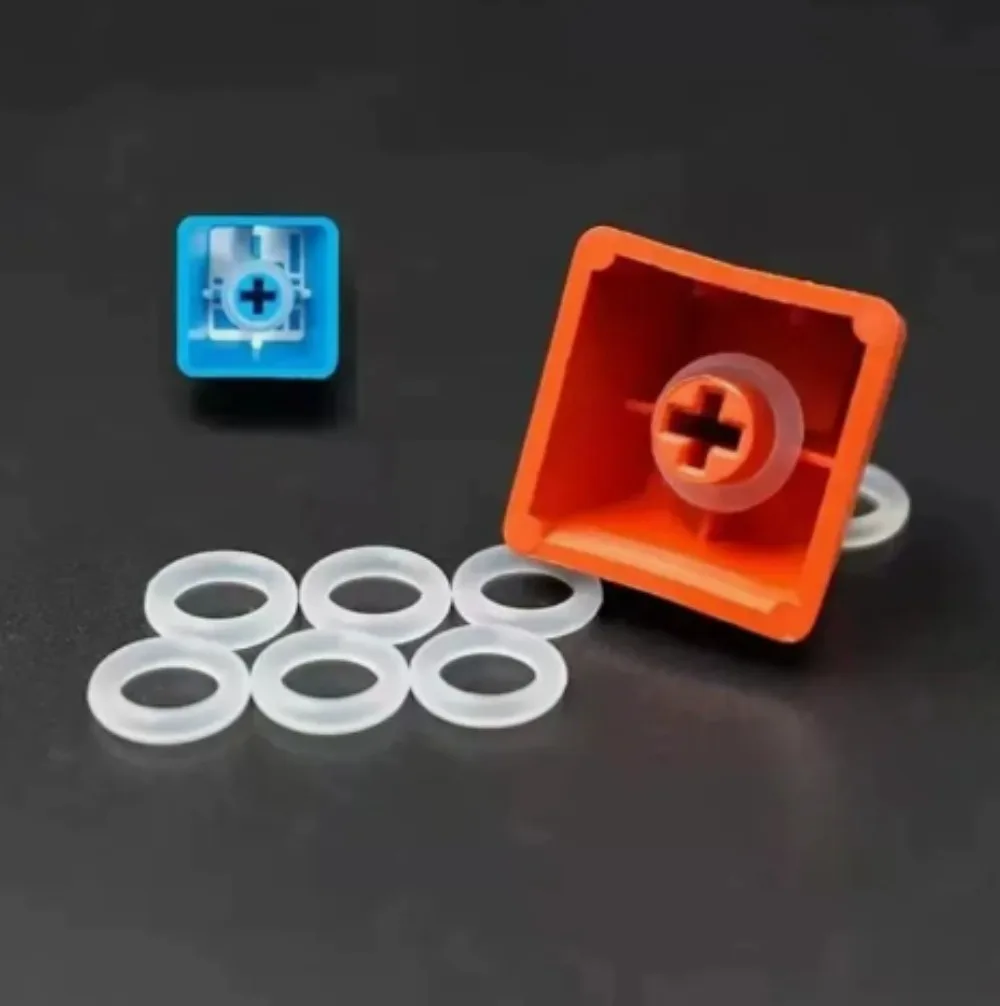 100/50pcs Rubber O Ring Switch Dampeners Damper Shock-Absorbing Silence Under Key Caps For Mx Mechanical Keyboard White Black