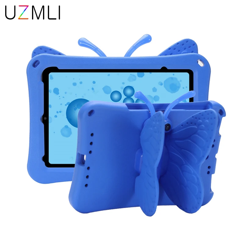

Вращающийся на 360° противоударный детский безопасный чехол для iPad mini 7, 6, 8,3 дюйма, милая бабочка из ЭВА, противоударная пенопластовая подставка для планшета, задняя крышка