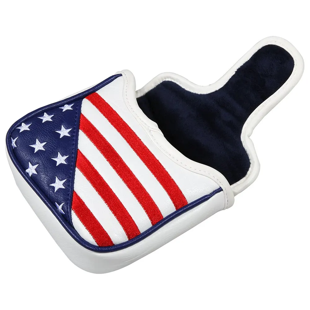 Novo design de alta qualidade golf putter capa mallet headcover forma quadrada golf club cabeça capa