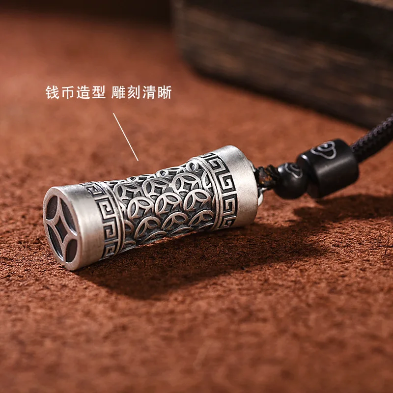 Vintage Tibetan Silver Colour Buddhist Prayer Box Pendant Necklace Tibetan Ghau Box Pendan Tibetan Gawu Box Necklace