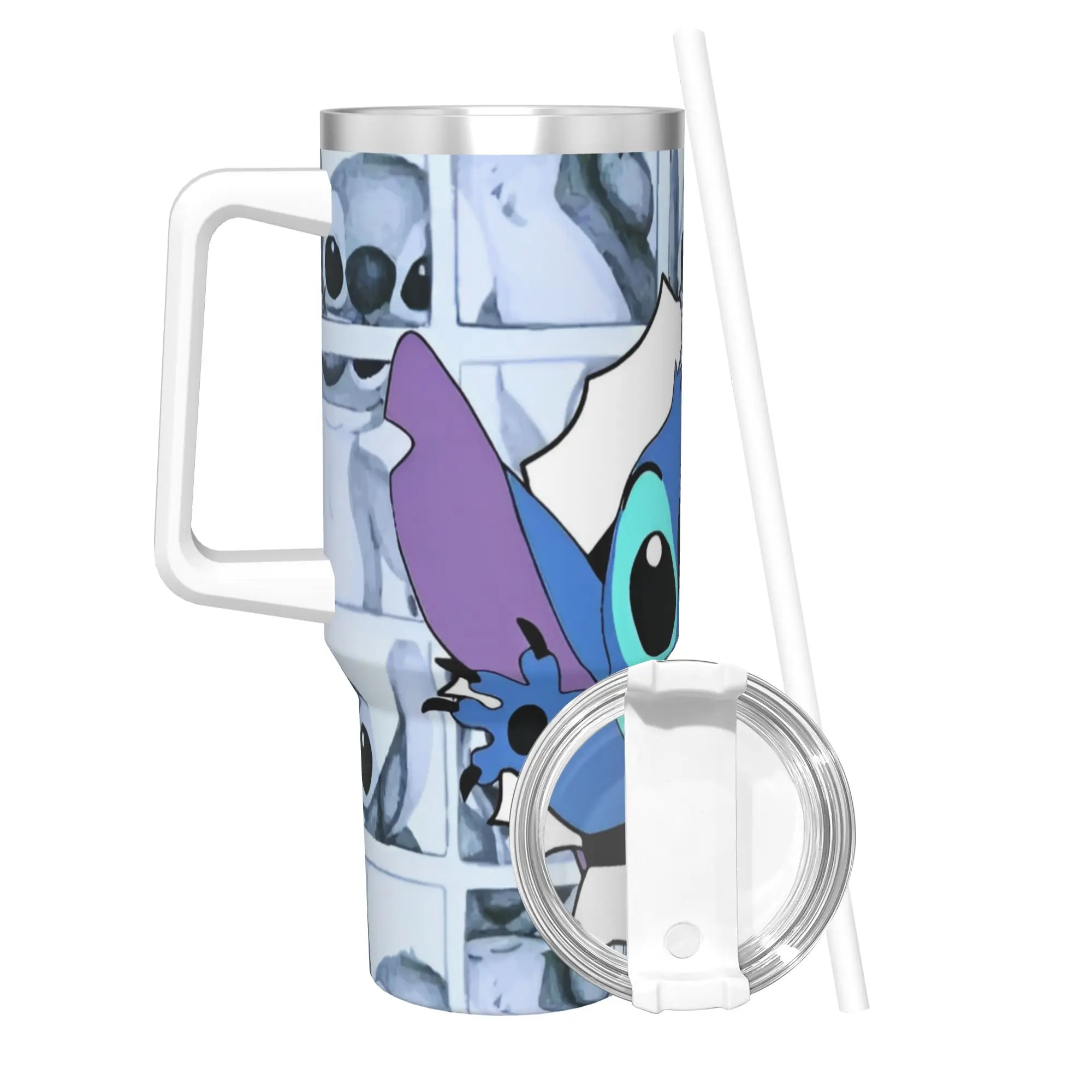 

Стакан из нержавеющей стали с рисунком Лило и Стич, термокружка, портативные автомобильные кружки для горячих напитков, бутылка для воды для вождения