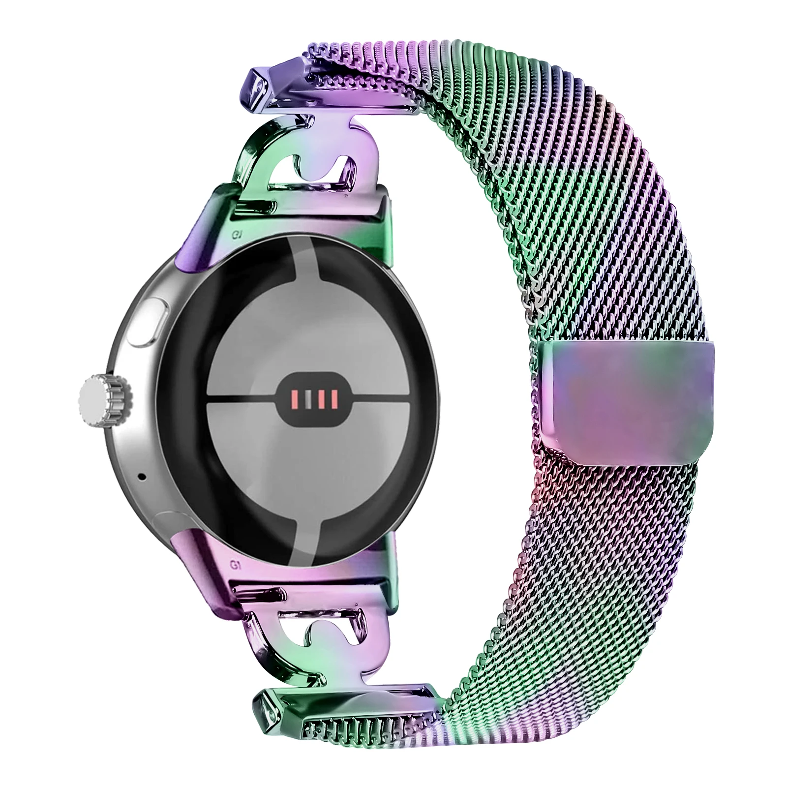 ミラネーゼループストラップ Google ピクセル時計バンド金属ステンレス鋼リストバンド Google ピクセル 3 41 ミリメートルスマート時計バンドブレスレット