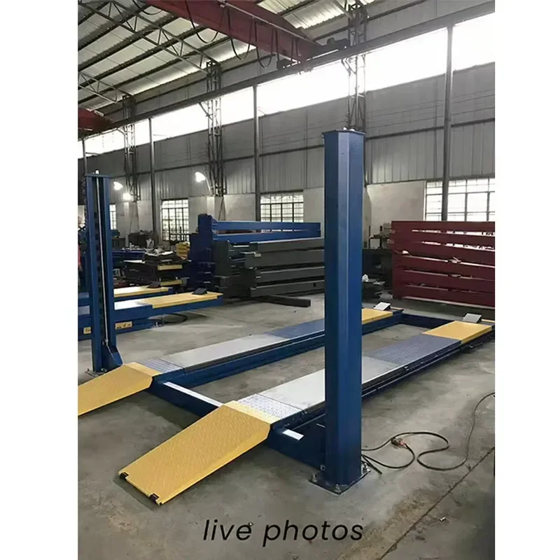 4500kg Car Lift Auto Repair Equipment Hydraulic Workshop Hoist with Alignment Four Post Cylinder Parking Lift