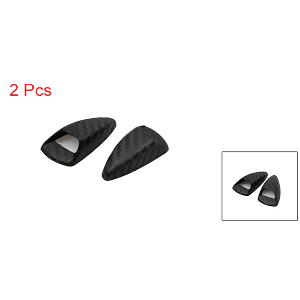 uxcell 2pcs Universal Carbon Fiber Pattern Automobile Car Windshield Nozzle Cover Cap Replacement 6.1 x 3.1 x 1.5cm