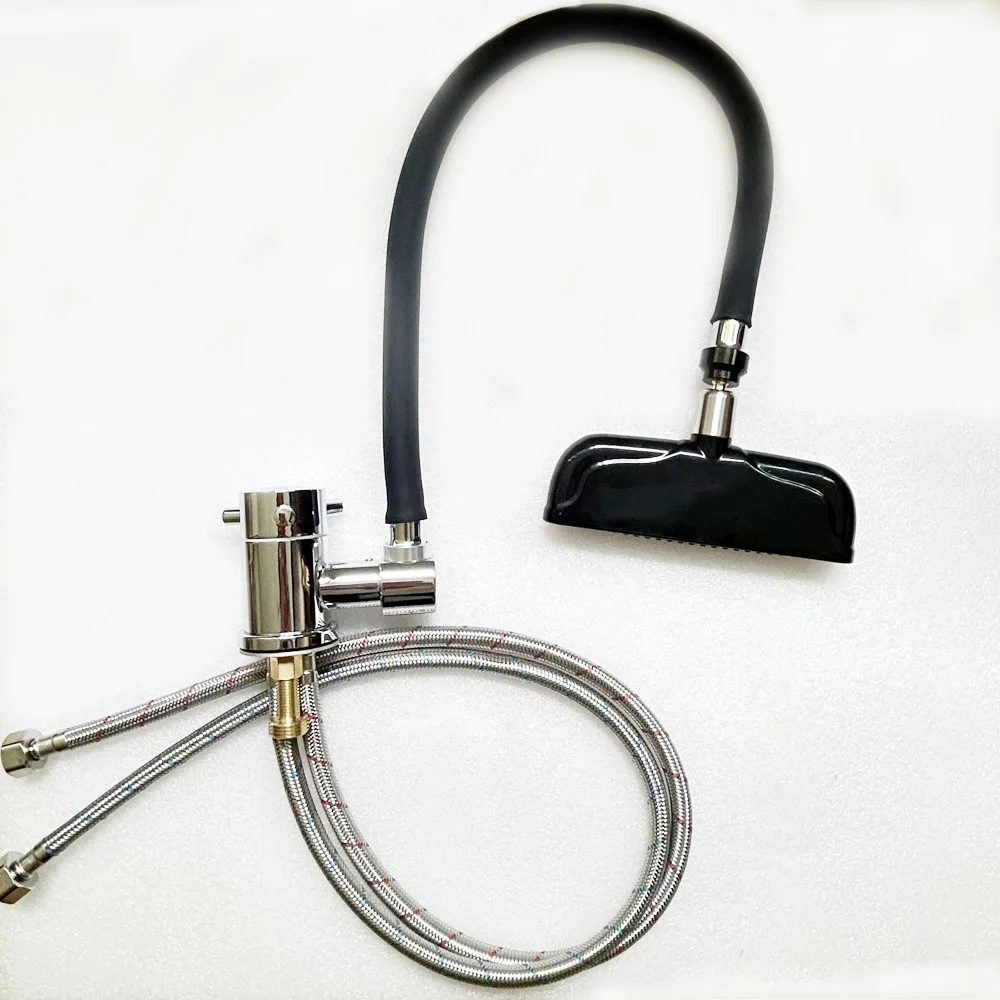 Accesorios directos de fábrica para cama de Spa con cabezal de agua para vaporizador de pelo, equipo de salón de belleza de Color de lavabo negro