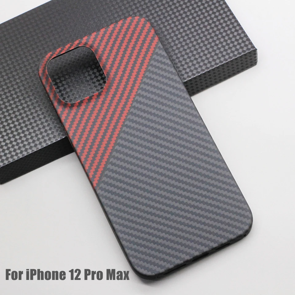 Luxury Dual Color Real Carbon Fiber Phone Case for iPhone 12 Pro Max Samsung S21 Plus Ultra Note 20 Ultra Huawei Mate 40 Xiaomi