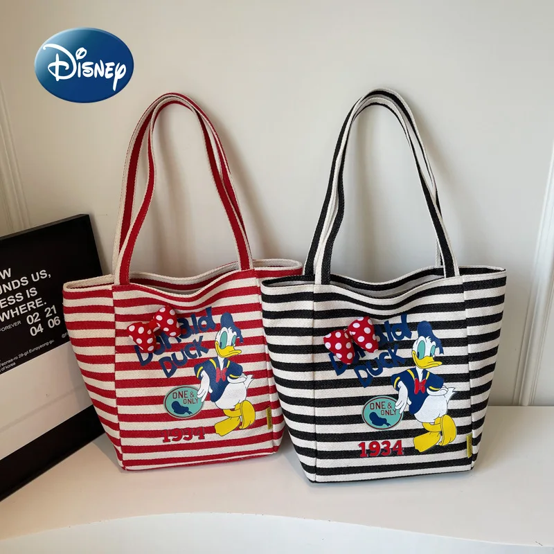 

Disney Donald Duck New Women's Handbag Canvas Large Capacity Women's Shoulder Bag Cartoon Print Casual Fashion Women's Bag