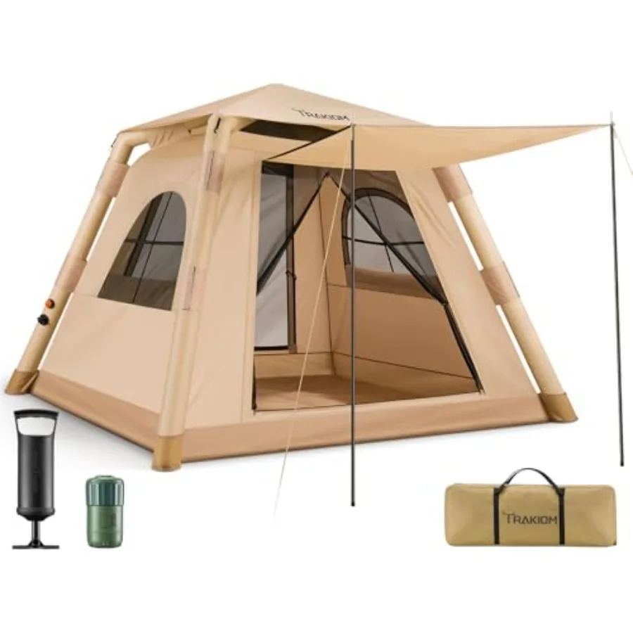 خيام قابلة للنفخ للتخييم 24 شخص خيمة تخييم سهلة الإعداد مع مضخة يدوية أوتوماتيكية خيمة تفجير مقاومة للماء للعائلة O #1