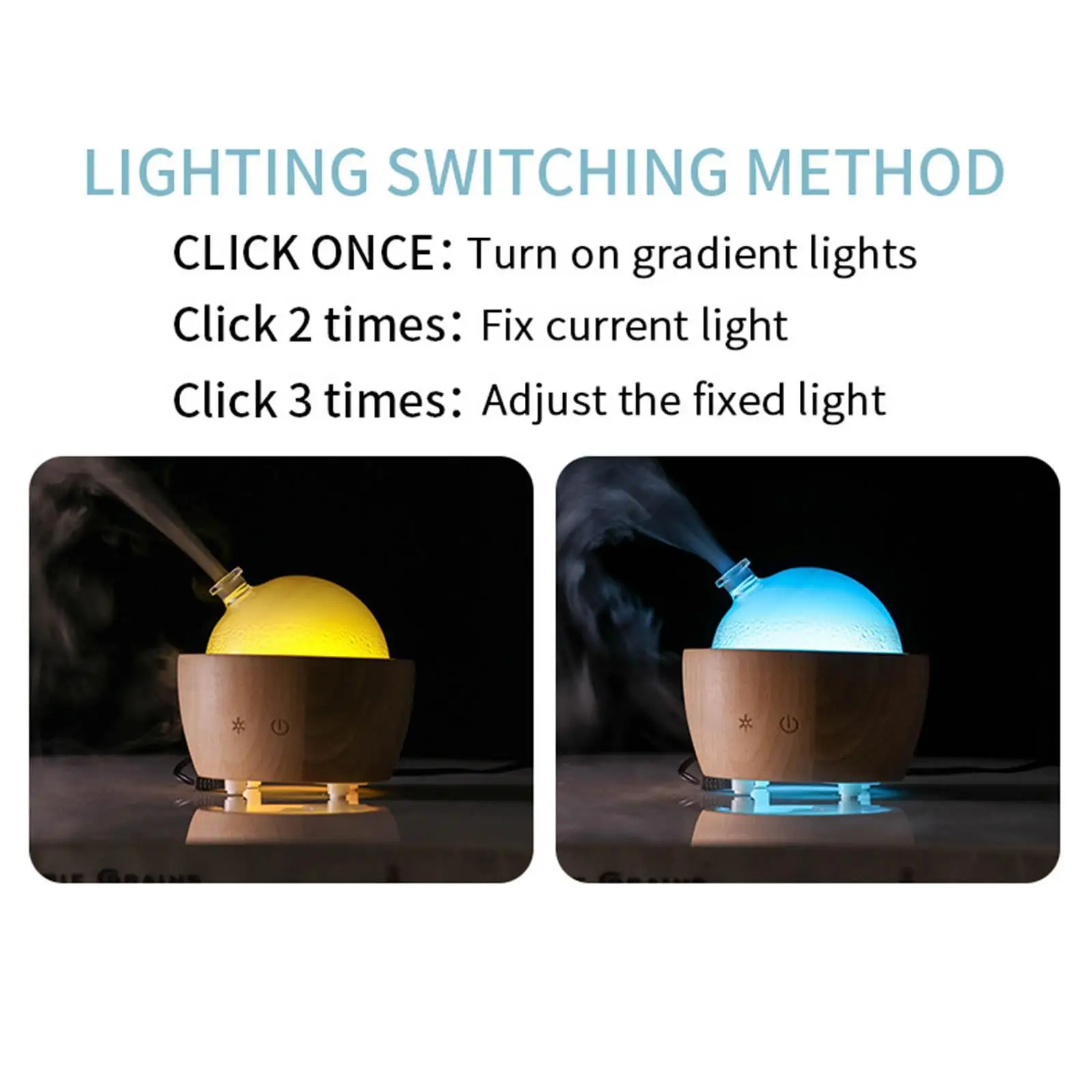 Essential Oil Diffuser Night Light Aroma Fragrances 100ml Purifier for Large Room