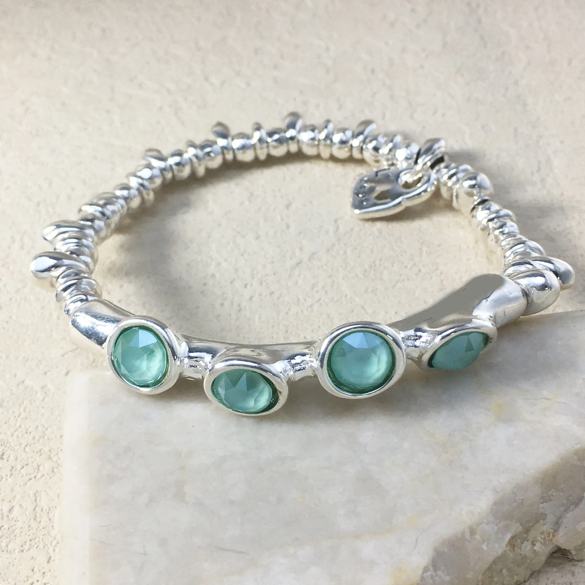

Uno niche-style stainless steel Unisex crystal bracelet