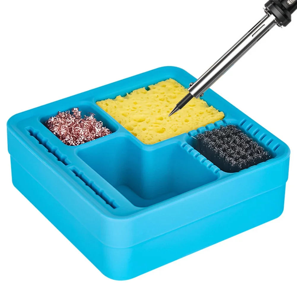 Soldering Iron Tips Cleaning Tools High-Temperature Resistant Holder For Steel Brush/Sponge/Copper Wire Tin Cleaner Accessories