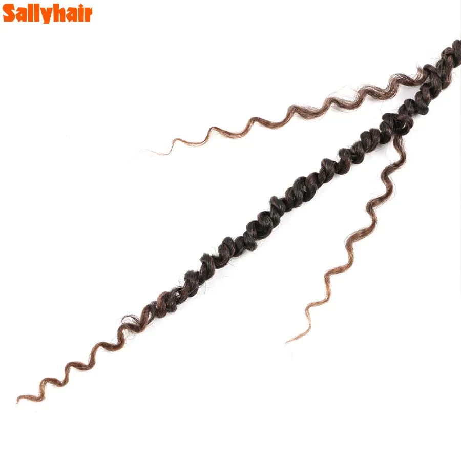 Sallyhair-Extensions capillaires synthétiques ondulées, 24 pouces, style bohème, ondulées, pré-torsadées