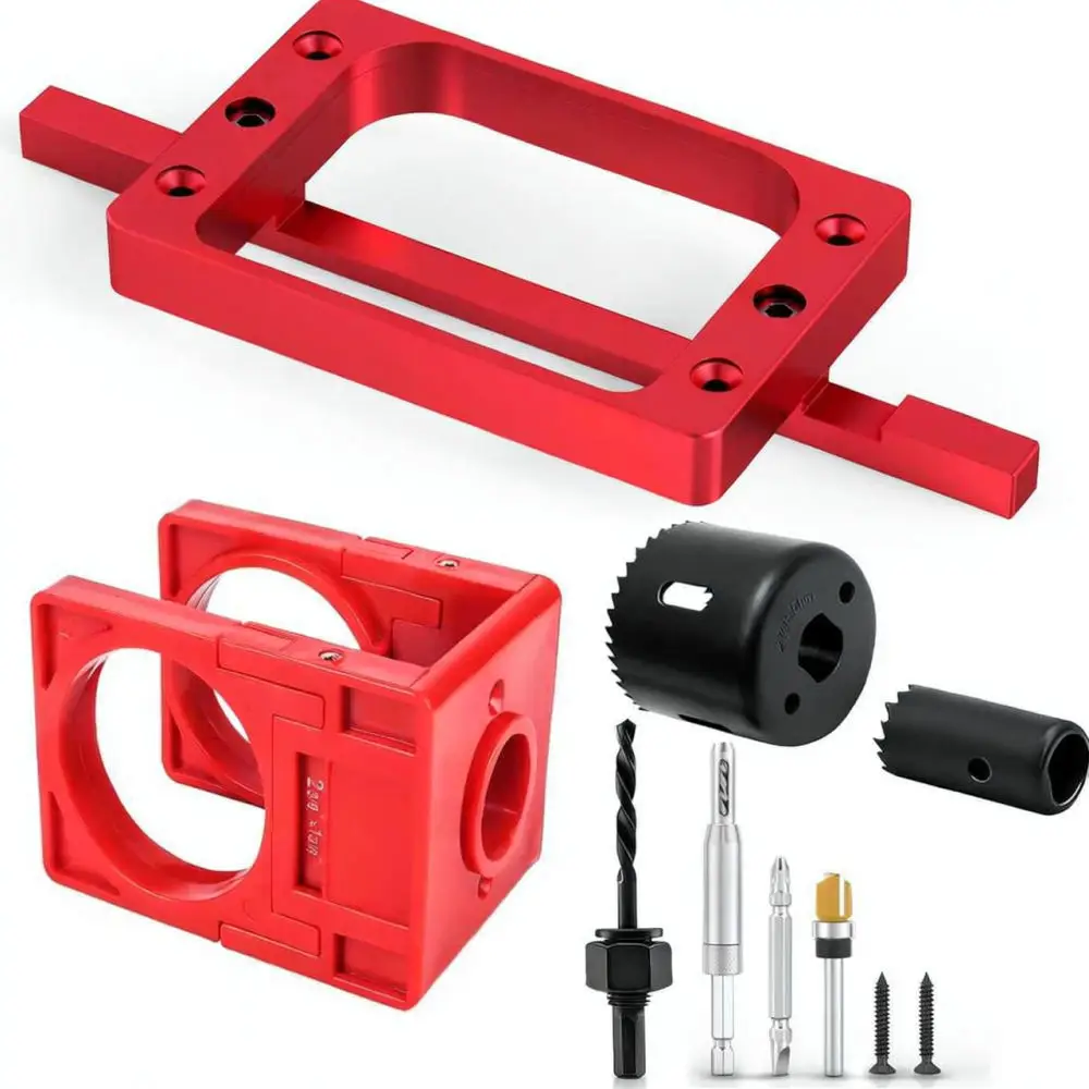 Professional Door Hinge Positioning Jig Aluminum Alloy Mortise Template For Carpentry Hardware Installation Tool