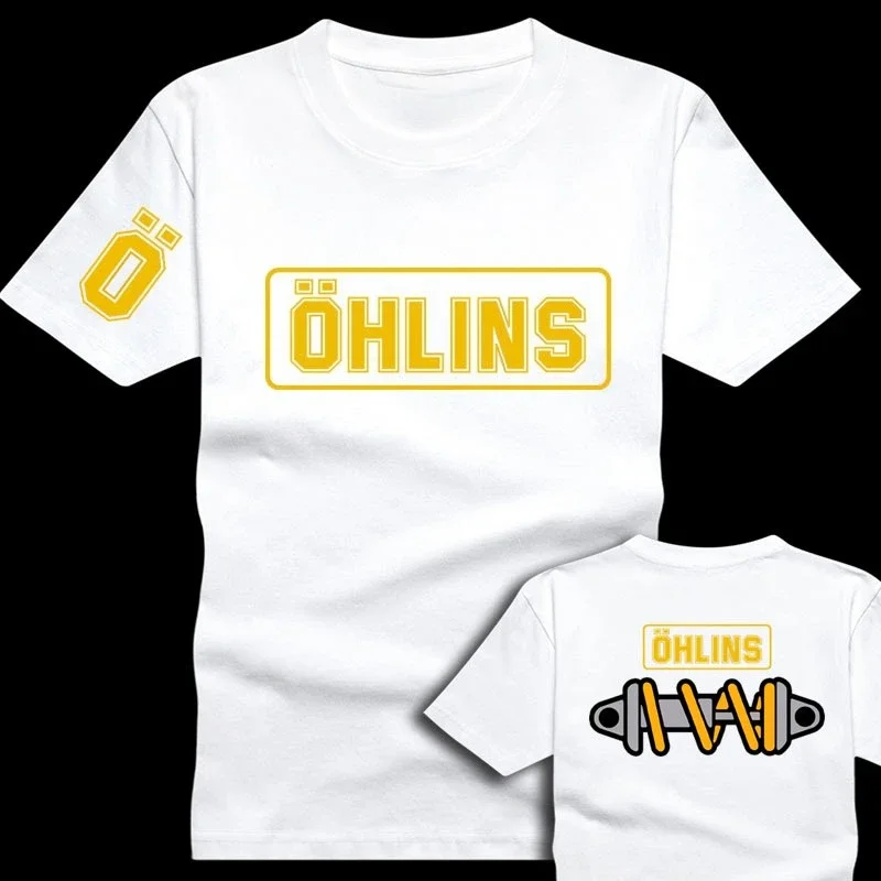 Desktop_Amazing Tees Men Ohlins Shock Suspension Car Motorcycle Sport Racing T Shirt Summer Casual Oversized Men's Short Sleeve - view 2
