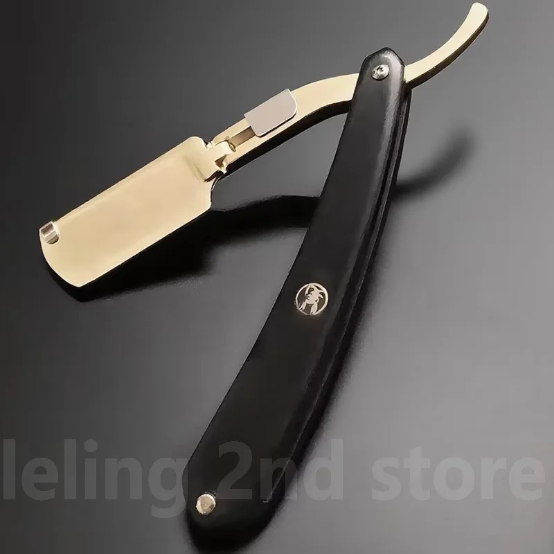 Senior Professional Barber Wooden Shaving Razors Manual Salon Haircut Removal Tools Men Beard Shaving Knife Holder Wholesale