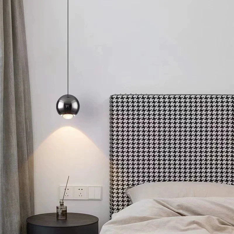 Moderne minimaliste sphère tactile interrupteur pendentif lumières chambre chevet levage réglable petite suspension luminaires