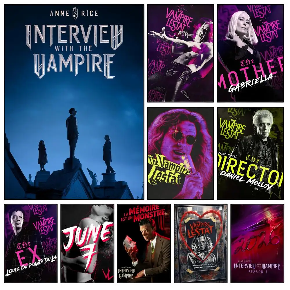Series The V-Vampire L-Lestat Rockstar Poster Waterproof HD Modern Peel And Stick Wall Decor Bedroom Living Room Dorm Office