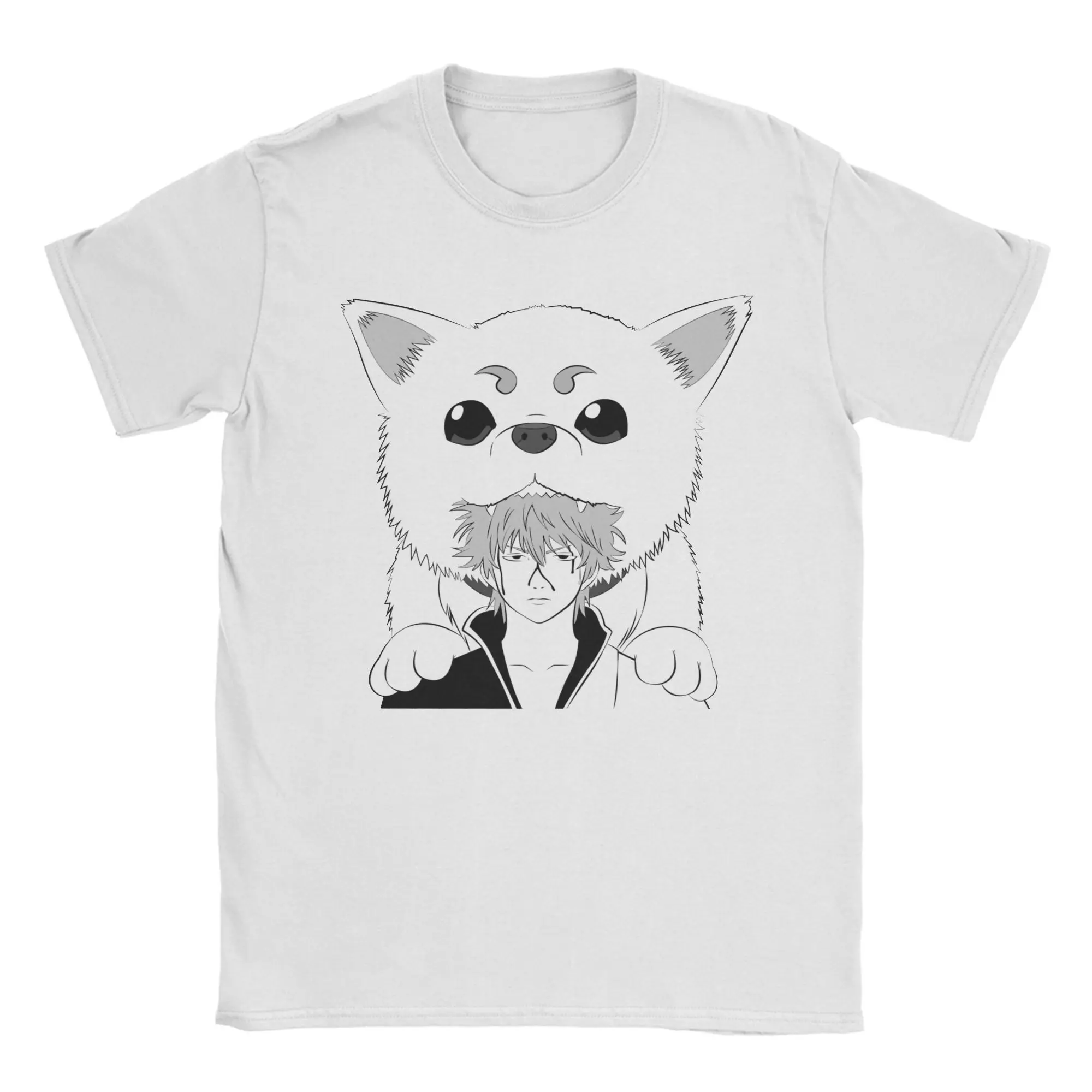 T-shirt Dog God Sadaharu Gintoki Gintama pour hommes et femmes, en pur coton, amusant, col ras du cou, vêtements à manches courtes