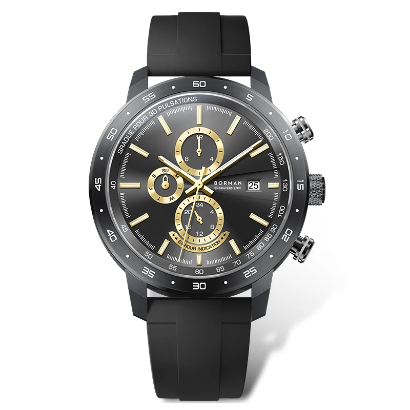 

BORMAN Men Luxury Sport Rubber Strap Wristwatch Mechanical Sapphire Crystal Glass 42mm Man Automatic Watches 2025