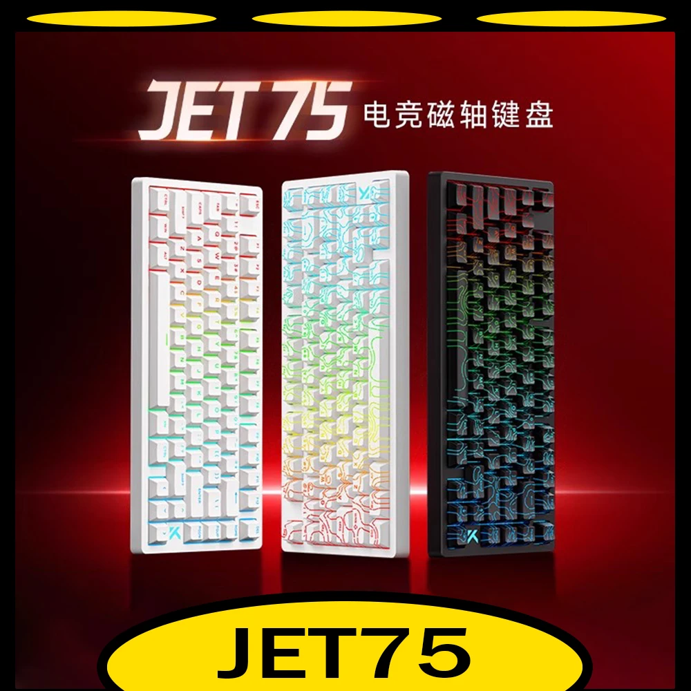 

Mchose JET75 Keyboard Magnetic Switch 8k 0.1ms Hot Swap Gasket RGB Esports Gaming Mechanical Keyboards Custom Accessories Laptop