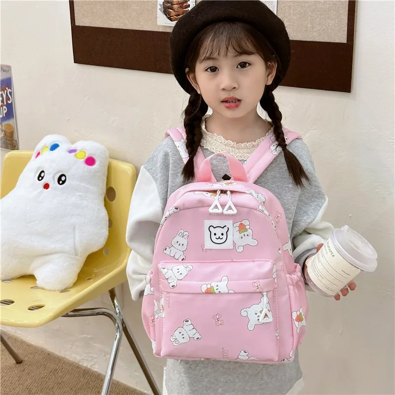 Children Backpack Kindergarten Student Schoolbag Sweet Cute Rabbit Large Capacity Casual All-match Kid Clothing Matching Bag NEW